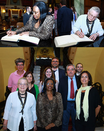 Fikile Magubane, embajadora de Sudáfrica en España, y Lorly McClure