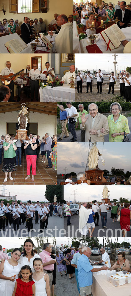 Celebración de la festividad de la ermita del Carmen en Castellón 