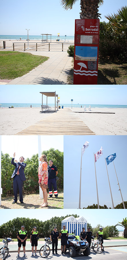 nueva bandera azul en la playa del Serradal 