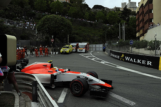 Carrerón de Roberto Merhi en Mónaco Carrerón de Roberto Merhi en Mónaco