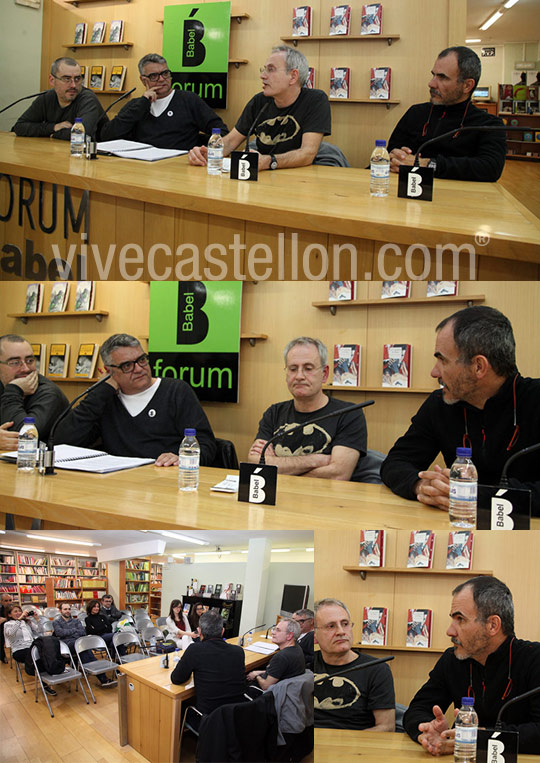 Manel Gimeno moderó ayer la mesa sobre novela negra y cómic