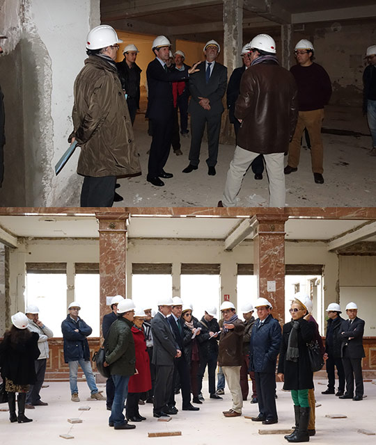 El Alcalde de Castellón visita las obras de remodelación del antiguo edificio de Hacienda 