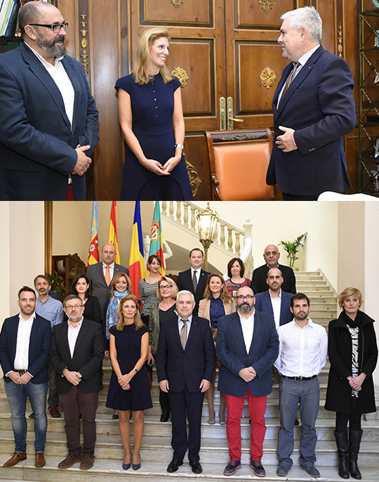 El Ministro Delegado de Rumanía visita el Ayuntamiento de Castellón