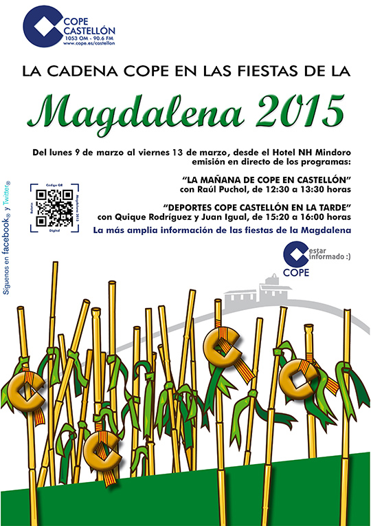 Programación especial de Cope Castellón en la Magdalena 2015