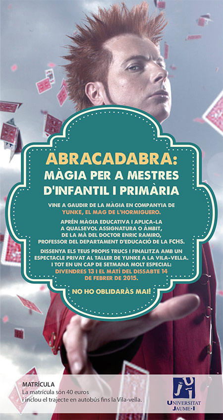 La UJI organiza un curso de magia educativa con la colaboración del mago Yunke La UJI organiza un curso de magia educativa con la colaboración del mago Yunke