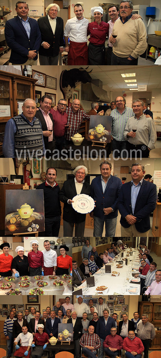 Presentación del cuadro para la portada del libro de recetas de L'Olla de La Plan