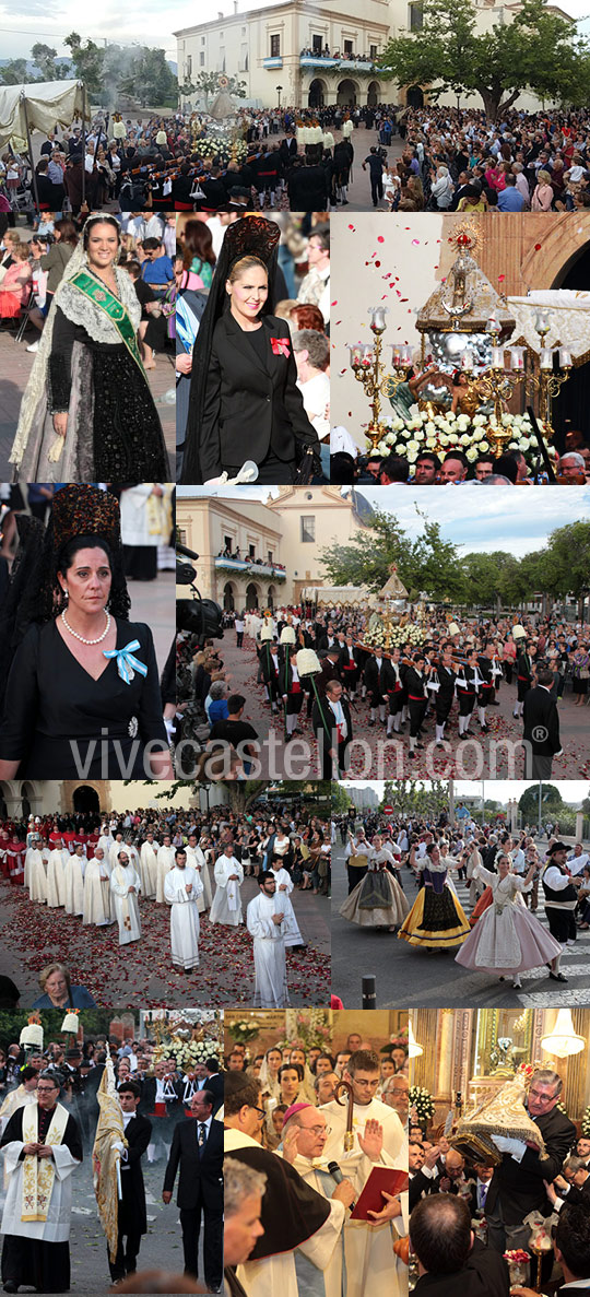 Procesión con la imagen de la Virgen del Lledó de Castellón