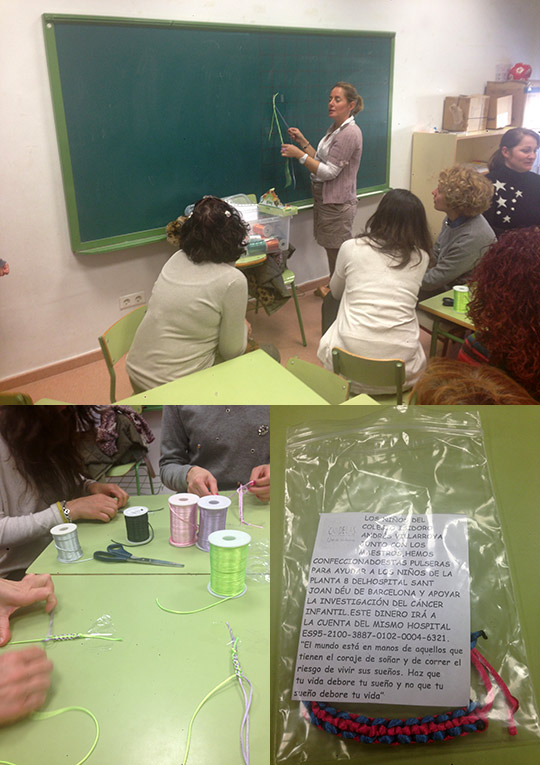 Pulseras para Candela, iniciativa para la investigación del cáncer infantil en el Colegio Isidoro Andrés Villarroya de Castellón Pulseras para Candela, iniciativa para la investigación del cáncer infantil en el Colegio Isidoro Andrés Villarroya de Castellón