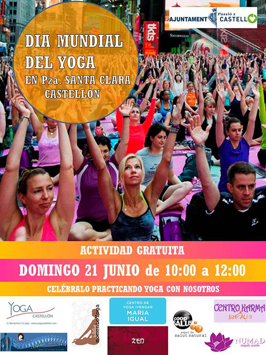 Multitudinaria celebración del Día Mundial del Yoga en la Plaza Santa Clara de Castellón Multitudinaria celebración del Día Mundial del Yoga en la Plaza Santa Clara de Castellón