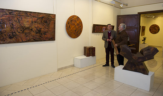 Inauguración de la exposición de Antonio Antolí, El arte de pintar con fuego