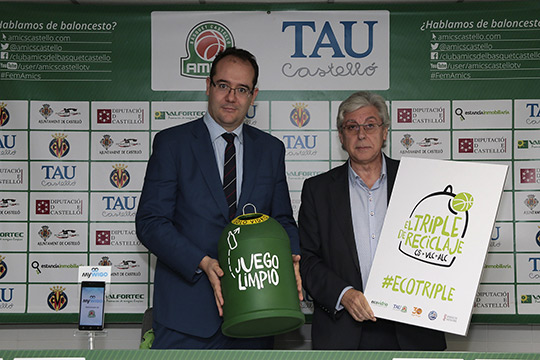 El basket de Castellón se suma a la campaña de Ecovidrio El basket de Castellón se suma a la campaña de Ecovidrio