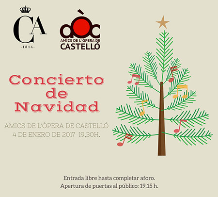 Concierto de Navidad de Amics de l’Òpera de Castelló Concierto de Navidad de Amics de l’Òpera de Castelló