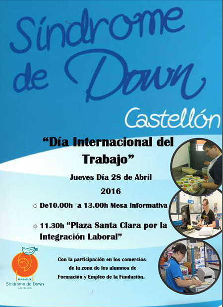 Down Castellón organiza una jornada en el Día del Trabajador