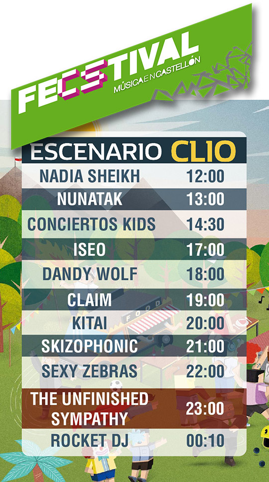 Horarios de las actuaciones y actividades de FeCStival 