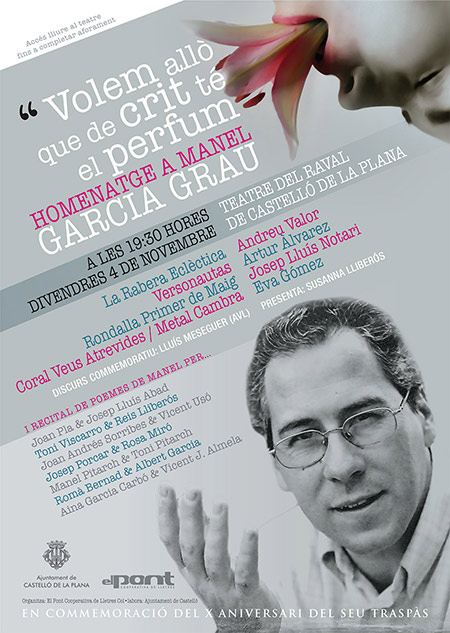 Homenaje al poeta Manel Garcia Grau en el teatro del Raval de Castellón