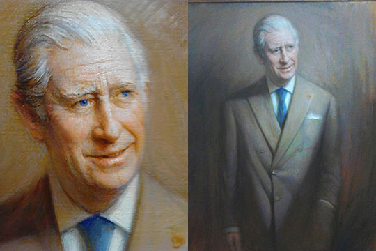 Pepe Forner firma un retrato del Príncipe de Gales