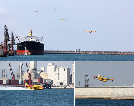 El puerto de Castellón colabora en la extinción del incendio de la Sierra de Espadán