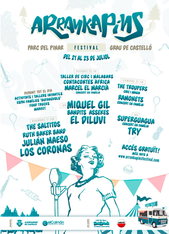 Cartel musical del ecléctico Arrankapins