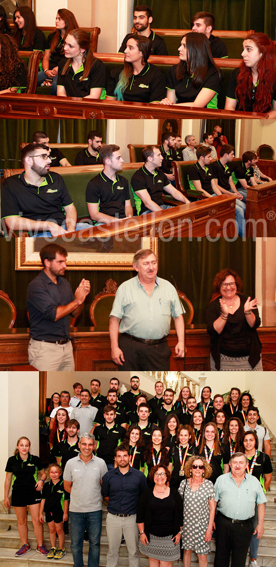 El ayuntamiento de Castellón recibe a los equipos Balonmano Castellón 