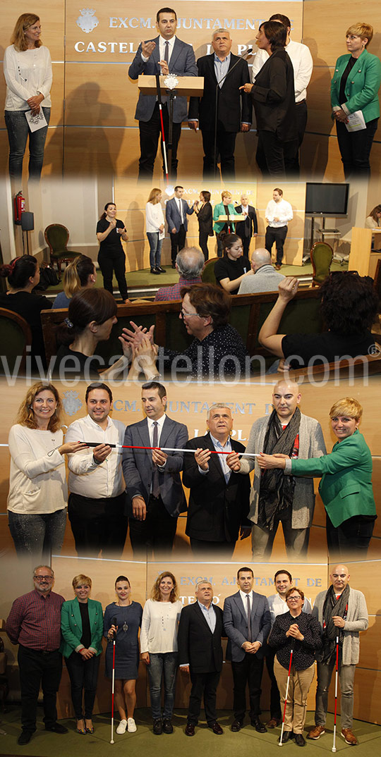 Campaña informativa a la sociedad de Castellón para divulgar el bastón rojo-blanco