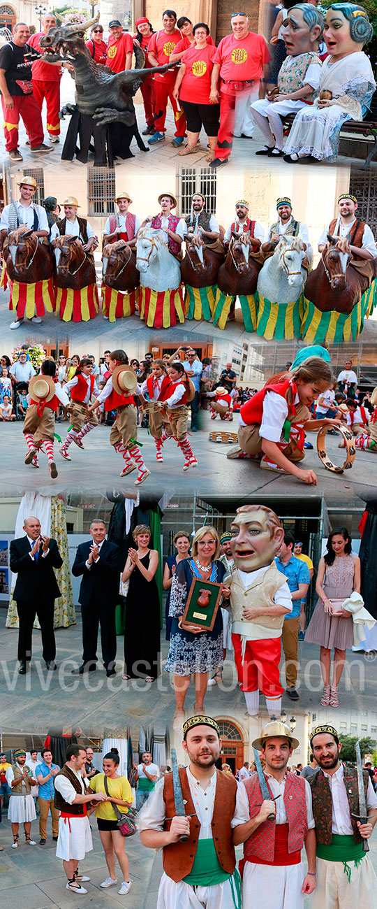 Traidicional acto de Ballar els nanos en la plaza Mayor de Castellón