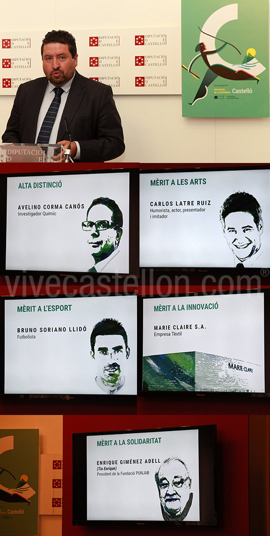 Cinco castellonenses premiados con L'Alta Distinció de la Província Cinco castellonenses premiados con L'Alta Distinció de la Província