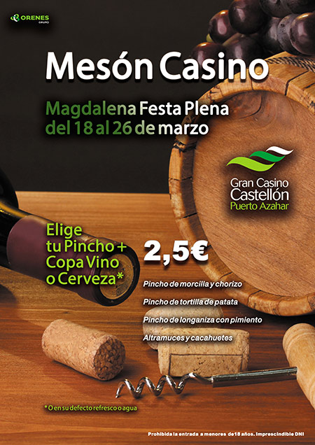 El Mesón del Casino llega al Gran Casino Castellón en las Fiestas de la Magdalena