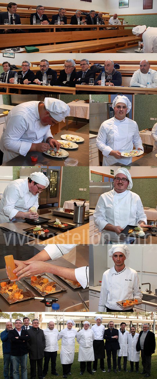 Demostración de los aspirantes a la beca de gastronomía de Moros d´Alqueria Demostración de los aspirantes a la beca de gastronomía de Moros d´Alqueria