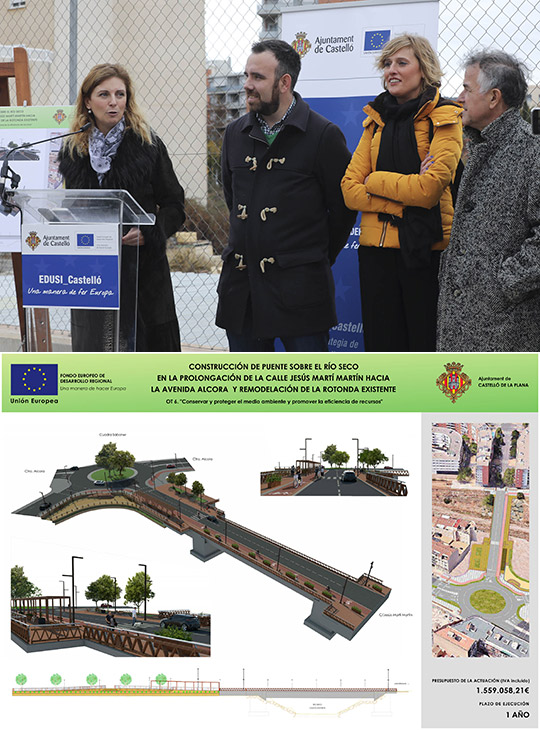 Presentación del nuevo puente sobre el río Seco de Castellón
