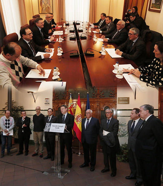 Reunión de trabajo de Ximo Puig con el presidente de ASCER en Castellón