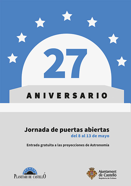 Jornada de Puertas Abiertas para celebrar el 27 aniversario del Planetario de Castellón