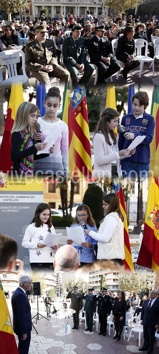 Lectura de la constitución con alumnos del colegio público Lluís Revest de Castellón