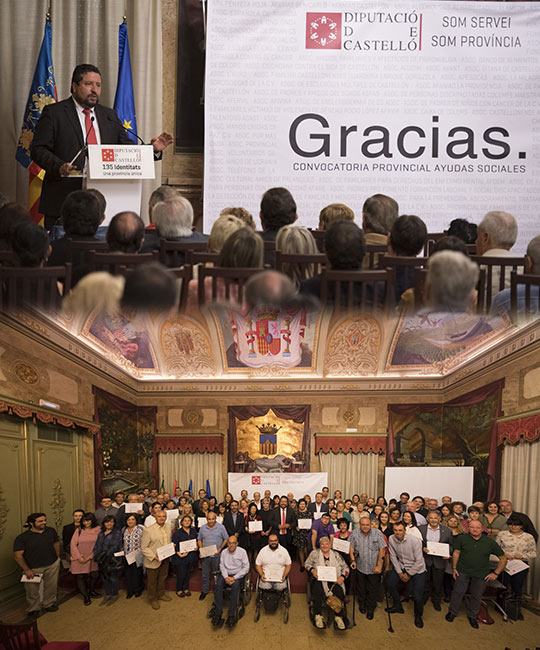 350.000 euros de ayudas a 121 colectivos sociales de la provincia de Castellón