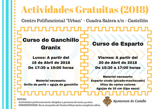 Nuevas actividades en la programación del centro polifuncional Urban de Castellón