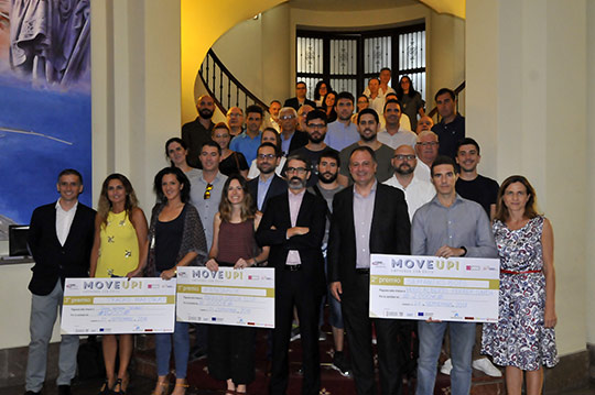 Entrega de premios a los tres proyectos ganadores del programa Move UP!