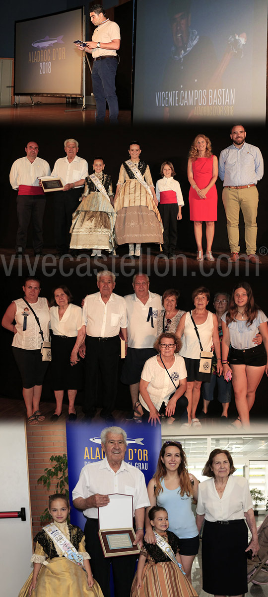 Entrega del premio Aladroc d´Or 2018 a Vicente Campos Bastan Entrega del premio Aladroc d´Or 2018 a Vicente Campos Bastan