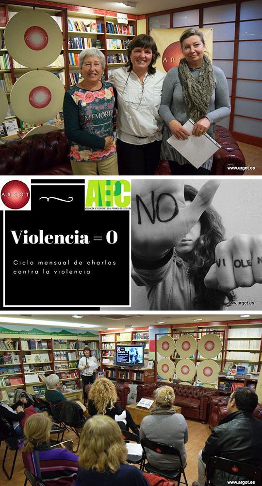 Ciclo mensual de charlas contra la violencia en la librería Argot de Castellón