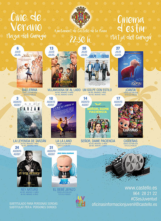 Cine de verano en la playa del Gurugú de Castellón Cine de verano en la playa del Gurugú de Castellón