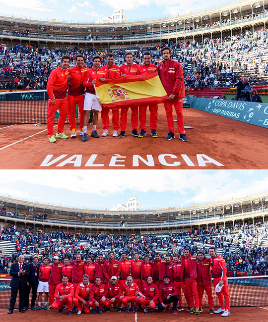 David Ferrer consigue en Valencia el punto definitivo para España que le da paso a cuartos de final en la Copa Davis David Ferrer consigue en Valencia el punto definitivo para España que le da paso a cuartos de final en la Copa Davis