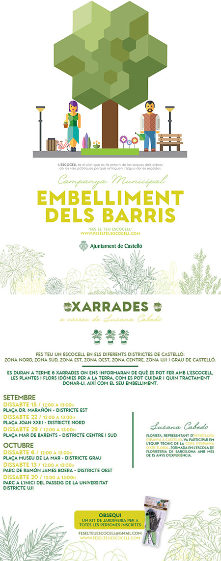 Campaña para el embellecimiento de alcorques en los barrios de Castellón