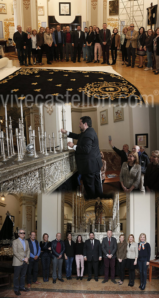 Acto de entrega de la restauración del manto y el vestido de la Dolorosa de la Cofradía de la Sangre