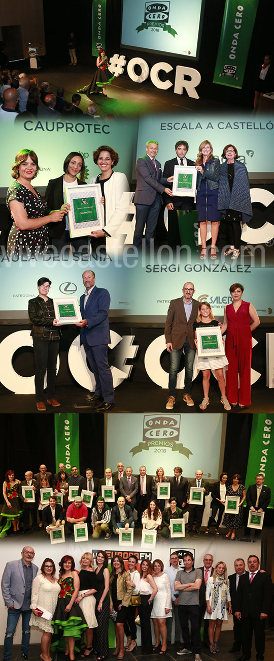 Onda Cero Castellón entrega sus premios 2018 en el Auditorio de Castellón