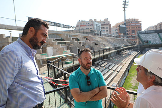 Renovación del graderío y las torres de iluminación  en el estadio Castalia de Castelló