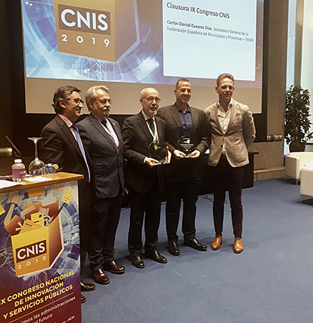 La Diputación se erige en una de las administraciones más innovadoras de España con dos premios del CNIS 2019