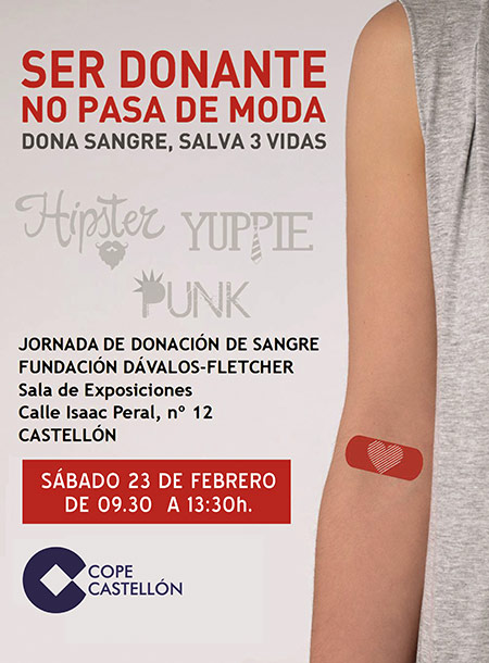 Donación de sangre en la Fundación Dávalos Fletcher el sábado, 23 de febrero Donación de sangre en la Fundación Dávalos Fletcher el sábado, 23 de febrero