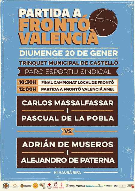 El mejor frontón valenciano llega este domingo a Castelló