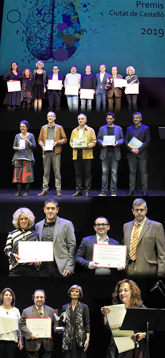 El Ayuntamiento entrega los Premios Ciudad de Castellón 2019 en el Teatre del Raval 