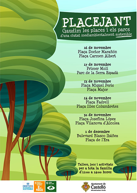 Castelló inicia una campaña de concienciación medioambiental en 12 plazas de la ciudad