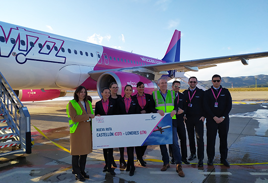 El aeropuerto de Castellón pone en marcha la nueva ruta a Londres-Luton con una estimación de 32.000 pasajeros anuales