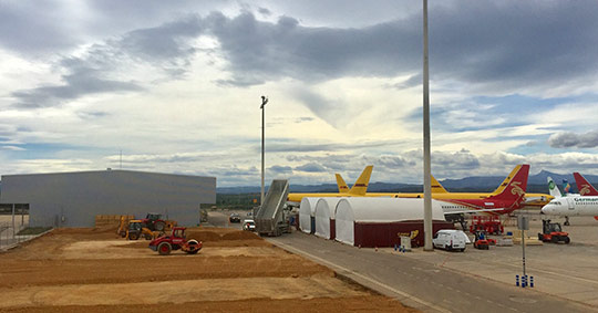 El aeropuerto de Castelló amplía la plataforma para dar respuesta al incremento de la actividad